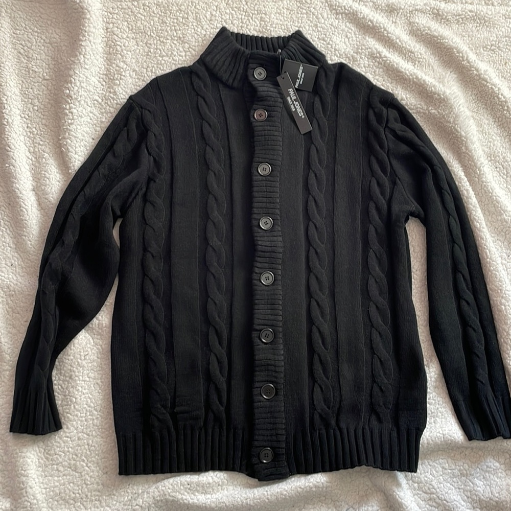 Mens XL NWT Paul Jones Black Sweater